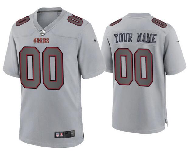 Youth San Francisco 49ers ACTIVE PLAYER Custom Gray Atmosphere Fashion Football Stitched Jersey